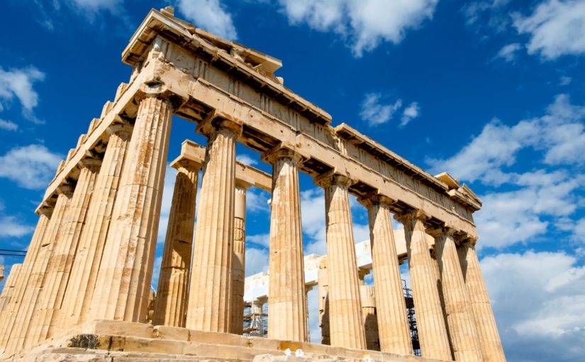 low angle photograph of the parthenon during daytime